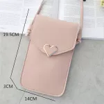 Touch Screen Mobile Phone Pge for Women Ladies Transparent Oulder Bag Retro Fe Heart S Student Buccle Pouch