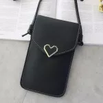 Touch Screen Mobile Phone Pge for Women Ladies Transparent Oulder Bag Retro Fe Heart S Student Buccle Pouch