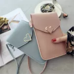 Touch Screen Mobile Phone Pge for Women Ladies Transparent Oulder Bag Retro Fe Heart S Student Buccle Pouch