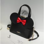 New Handbags Hi Quity Pu Leather Women Tote Bag Big Ear Ell Bag Sweet Bow Chain Fe Oulder Mesger Bag