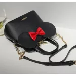 New Handbags Hi Quity Pu Leather Women Tote Bag Big Ear Ell Bag Sweet Bow Chain Fe Oulder Mesger Bag