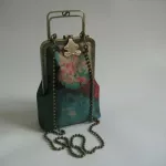 Handmade Vintage Print Flowers Bags Hand Loc Ell Phone Bag Women's Handbags Ses Chain Oulder Crossbody Bags