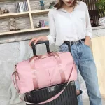 Storage Training Adjustable Strap Dry Wet Separated Waterproof Women Outdoor Fitness Travel Handbag Nylon Sports Yoga Gym Bag