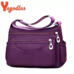 Yogodlns Oxford Women Crossbody Bag Travel Oulder Bag Ca Handbag Solid Zier Mesger Bag For Mom L