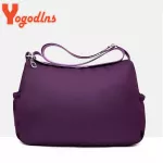 Yogodlns Oxford Women Crossbody Bag Travel Oulder Bag Ca Handbag Solid Zier Mesger Bag For Mom L