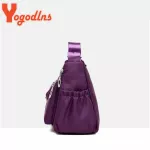 Yogodlns Oxford Women Crossbody Bag Travel Oulder Bag Ca Handbag Solid Zier Mesger Bag For Mom L