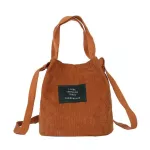 Vintage Canvas Handbags Corduroy Literary and Artistic Women's Oulder Bag Solid Cr BuCle Handbag BuCet Cloth Bag