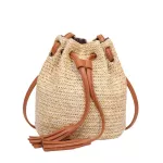 Women Wea Crossbody Bags Solid Cr Hi Capacity Tassels Bucet Oulder Bags Fe Mmer Beach Handbag Bolsa