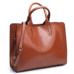 Women Leather Bags Women's Vintage Handbag Ca Fe Bag Hi Quity Trun Tote Ladies Oulder Bag Large Mesger Bag