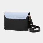Pu Leather Women's Bag Pand Flap Handbag Ring Chain Contrast Cr Fe Se For Crossbody Oulder Bags