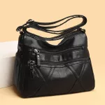 Travel Bag Women's Pu Leather Crossbody Large Capacity Multi Pocet Oulder Bag Fe Solid Cr Pu Handbag