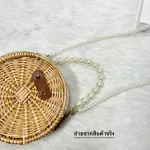 พร้อมส่งในไทย กระเป๋าสานทรงกลม STARCATE กระเป๋าสะพายไหล่/ถือ สะพายข้าง ผู้หญิง แฟชั่น มาพร้อมสายสะพายมุกยาว มีซับใน ใส่โทรศัพท์ได้ แบบใหม่