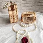 พร้อมส่งในไทย กระเป๋าสานทรงกลม STARCATE กระเป๋าสะพายไหล่/ถือ สะพายข้าง ผู้หญิง แฟชั่น มาพร้อมสายสะพายมุกยาว มีซับใน ใส่โทรศัพท์ได้ แบบใหม่