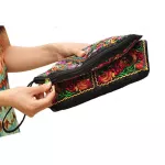 Embroidered Flower Bags Women Vintage Ethnic Crossbody Bag Women Embroidery National Purse Women'S Small Handbag Day Clutch Bag