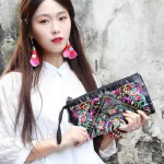 Embroidered Flower Bags Women Vintage Ethnic Crossbody Bag Women Embroidery National Purse Women'S Small Handbag Day Clutch Bag