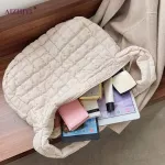 New Winter Big Oulder Bag Sp Cn Handbag Woman Ca Tote Down Diagon Bags Feather Padded Ladies Ng Pac