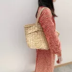 Rattan Women Handbags Wicer Wen Lady Oulder Bags Mmer Beach Straw Bag Large Capacity Totes Dot Big Basets Ses