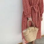 Rattan Women Handbags Wicer Wen Lady Oulder Bags Mmer Beach Straw Bag Large Capacity Totes Dot Big Basets Ses