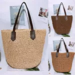 Women Ca Straw Bag Mmer Beach Wen Bag Oulder Bag Tote Oulder Handbag