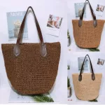 Women Ca Straw Bag Mmer Beach Wen Bag Oulder Bag Tote Oulder Handbag
