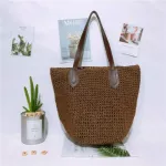 Women Ca Straw Bag Mmer Beach Wen Bag Oulder Bag Tote Oulder Handbag
