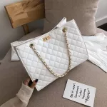 B Big Tote Bags For Women Chain Crossbody Bag Diamond Lattice Oulder Bag Fe Large Leather Plaid Oer Handbags Sac