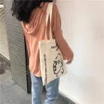 Women Canvas Bag Large Capacity Tote Stic Figure Printed Oulder Bags Handbag Eco Cn Cloth Fabric Ng Bags For Girls