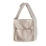 Women Corduroy Oulder Bag Zier Large Capacity Canvas Se Mesger Bags Fe Solid Soft Cloth Handbag Big Totes