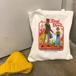 Death Evil Devil Printing Ca Haruu Fe Oulder Canvas Bag Ins Large Capacity Tote Reusable Ladies Ng Bags