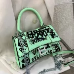 Famous Brand Print Letter Pattern Leather Mesger Bag For Women Trendy Sml Side Sg Crossbody Oulder Bag Ladies Handbag