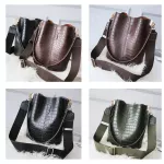 New Crocodile Crossbody Bag For Women Oulder Bag Brand Designer Women Bags Luxury Pu Leather Bag Bucet Bag Handbag