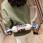 New Girl Canvas Cartoon White Rabbit Cry Handbag Women's Funny Mesger Bag Design