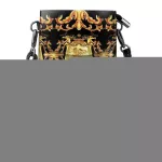 Women Luxury Business Mesger Bag Cell Phone Ladies Handbag Se Clutch Oulder Straps Bag Golden Flower Pattern