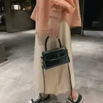 Crocodile Pattern Crossbody Bags For Women Sml Chain Handbag Sml Bag Pu Leather Hand Bag Ladies Designer