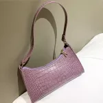 Retro Crocodile Pattern Oulder Bag Women France Baguette Bag Pu Leather Armpit Bag Advanced Design Handbag New Lady Se Sac