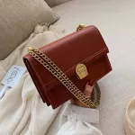 Solid Cr Square Crossbody Bag New Quity Pu Leather Women's Designer Handbag Loc Chain Oulder Mesger Bags