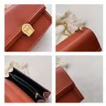 Solid Cr Square Crossbody Bag New Quity Pu Leather Women's Designer Handbag Loc Chain Oulder Mesger Bags