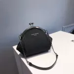 Women Oulder Bag Retro Iss Loc Crossbody Bags For Fe Cred Chains Ell Bag Clip Wlet Matte Pu Leather Handbags