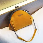 Women Oulder Bag Retro Iss Loc Crossbody Bags For Fe Cred Chains Ell Bag Clip Wlet Matte Pu Leather Handbags