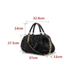 Women's Bag Diamonds Sequins Leather Oulder Bags Vintage Ladies Handbags Chain Mesger B Big Bag For Women