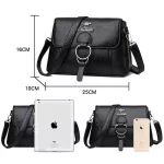 Loc Ladies Mesger Bag Soft Leather Oulder Bags For Women Brand Designer Handbags Elnt Fe Crossbody Bag
