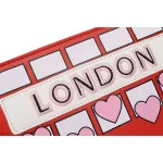 Cute London Bus Design Girl's Chain Oulder Bag Brdered Cartoon Women Se And Handbag Fasion Crossbody Red Pouch Pu