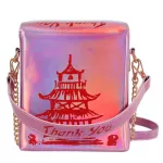 Chinese Tower Print Pu Leather Ladies Handbag Lty Cute Women Girl Oulder Bag Mesger Bag for Women Totes Bag