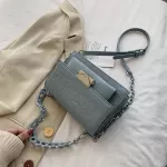 Winter Hi-QUITY CA PU FE BAG NEW OREAN L-Match Loc Chain Single Oulder Mesger SML Square Bag