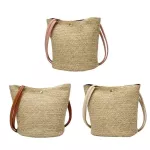 1PC Women Ca Straw Bag Mer Beach Wen Oulder Bag Tote Oulder NG Mesger Handbag