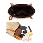 1PC Women Ca Straw Bag Mer Beach Wen Oulder Bag Tote Oulder NG Mesger Handbag