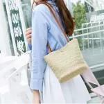 1PC Women Ca Straw Bag Mer Beach Wen Oulder Bag Tote Oulder NG Mesger Handbag