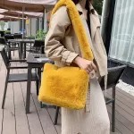 Women's H Oulder Bag Winter Warm Handbag Large Capacity Ng Clutch Bags Fe Travel Crossbody Pac New