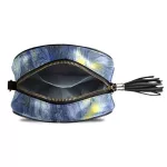 Women Able Pu Leather Oulder Bags New Fe Mesger Bag Handbag Chain Cat Van Go Starry Sy Printing Crossbody Bag