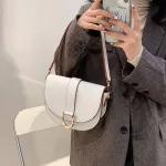Solid Cr Pu Leather Mini Saddle Crossbody Bag Spring Oulder Branded Ses And Handbags Luxury Designer